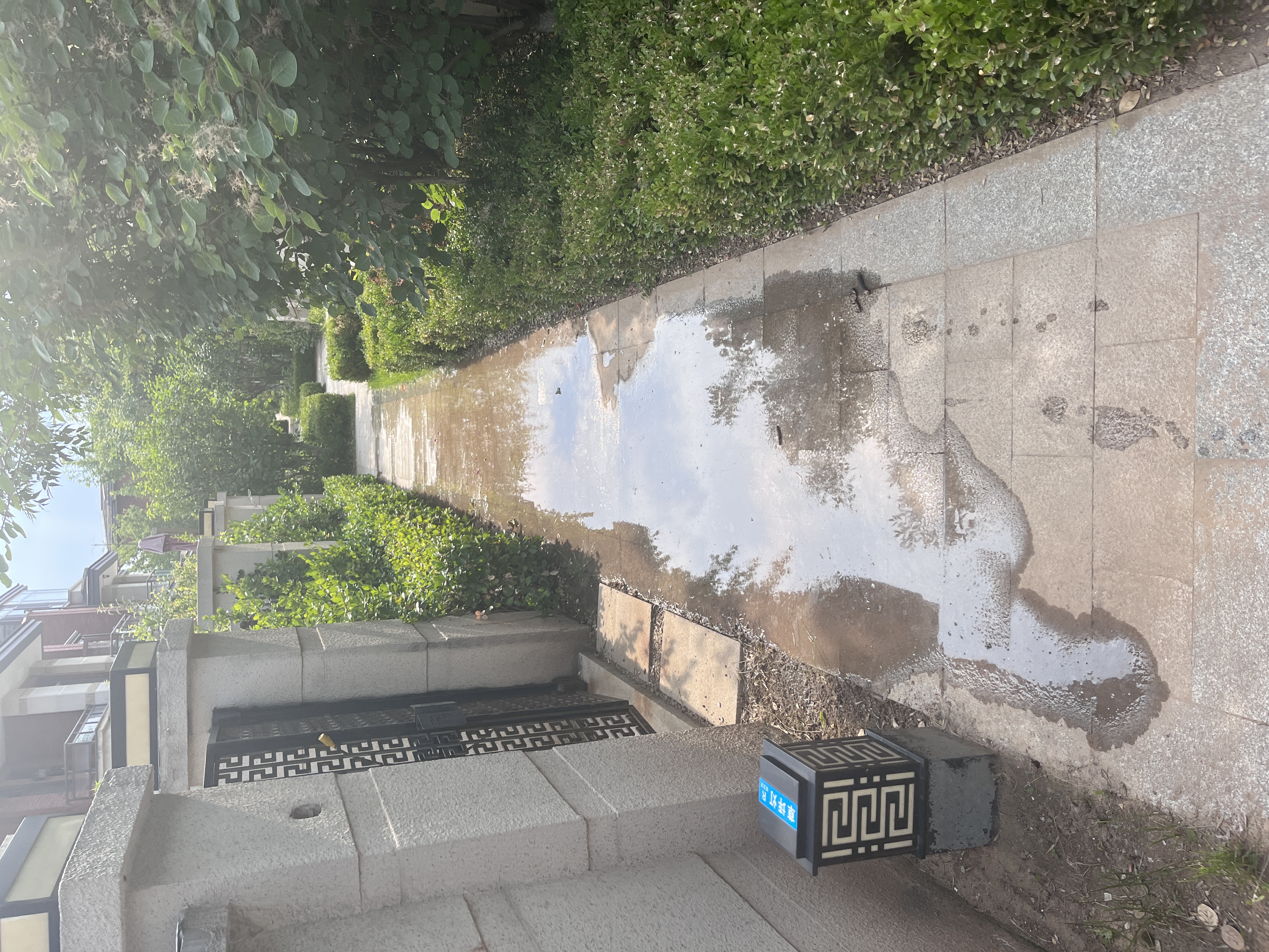 院外地面有积水